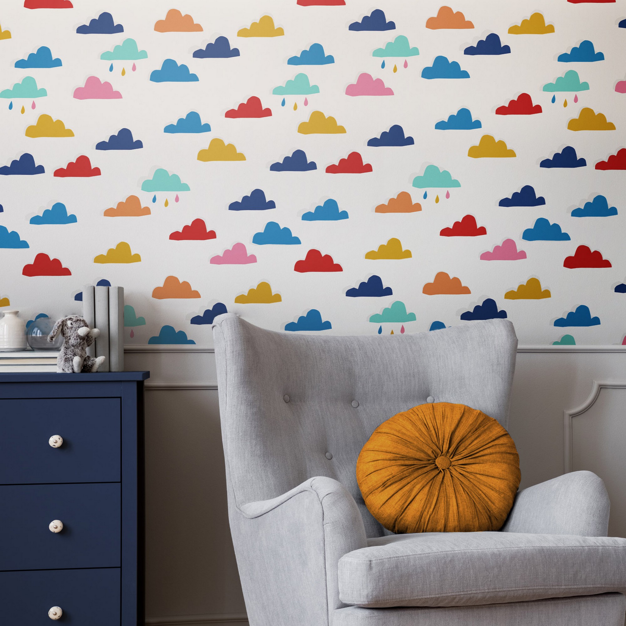 Whatever The Weather Wallpaper 118582 By Joules In White Rainbow